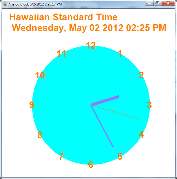 Screen Shot Clock Application