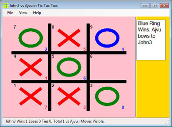 Local and Internet 'Tic Tac Toe' Game